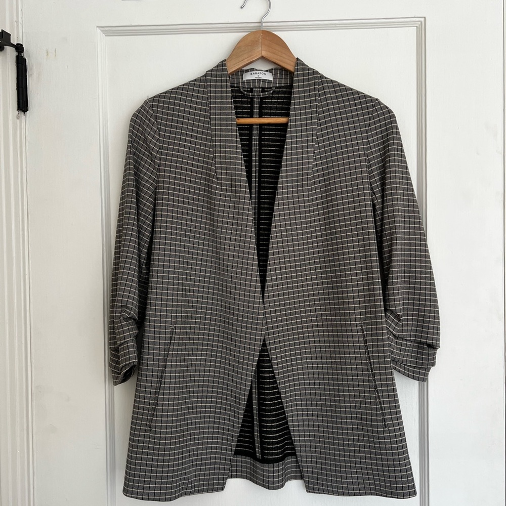Aritzia Babaton Checkered Blazer